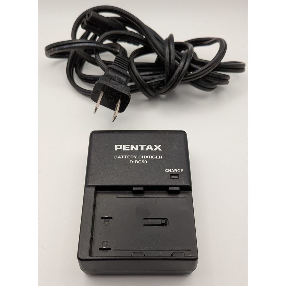 Pentax Battery Charger D-BC50 Unisex OS Black Excellent Genuine AC Power Cord
